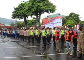 Polda Malut Gelar Apel KRYD Dalam Rangka Pencegahan dan Percepatan Vaksinasi COVID-19