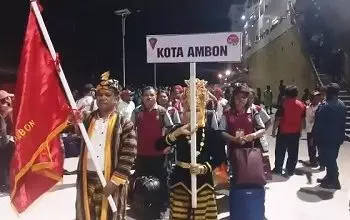 Lima Kontingen Pesparani Katolik Provinsi Maluku Tiba Di Kota Tual