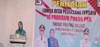 Tim Penilai 10 Program PKK Sambangi Desa Wanareja Kabupaten Buru