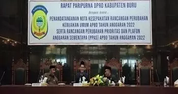 DPRD Buru Tandatangani Nota Kesepakatan Rancangan Perubahan KUA PPAS 2022