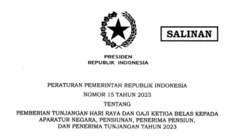 Inilah PP Nomor 15 Tahun 2023 Tentang THR dan Gaji ke-13
