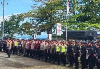 Polresta Pulau Ambon Kerahkan Ratusan Personel Gabungan Amankan Acara Pukul Manyapu