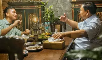 Prabowo Subianto makan malam bersama Gibran Rakabuming