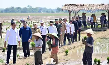 Presiden Joko Widodo saat di Pekalongan