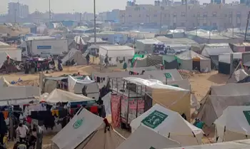 Tempat penampungan pengungsi di Gaza