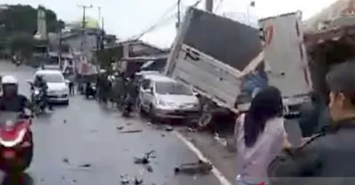 Kecelakaan lalu lintas di Jalur Puncak, Cisarua, Bogor