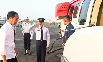 Presiden RI Joko Widodo berangkat menuju Kabupaten Padang Lawas