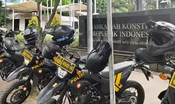 Sejumlah sepeda motor Korps Brimob dipersiapkan