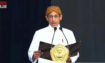 Menteri Pendidikan, Kebudayaan, Riset, dan Teknologi (Mendikbudristek) Nadiem Anwar Makarim