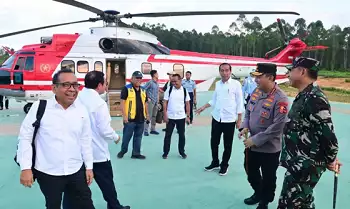 Presiden RI Joko Widodo bersama rombongan tiba di IKN, Kalimantan Timur, Minggu (11/8/2024)