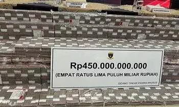 penampakan uang rp 450 m yang disita kejagung di kasus korupsi duta palma 169