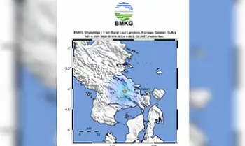 Hasil permodelan lokasi gempa di Konsel oleh BMKG Kendari