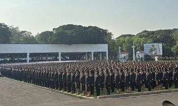 Presiden Prabowo Lantik  2.000 calon perwira remaja (Capaja) TNI dan Polri dalam upacara Prasetya Perwira (Praspa) tahun 2025,  di Istana Kepresidenan, Jakarta, Rabu (23/7/2025).