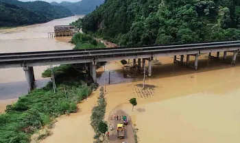 area terdampak banjir di Dongping, wilayah Zhenghe, Kota Nanping, Provinsi Fujian, China tenggara