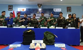 Konferensi Pers yang dilakukan Kementerian Kelautan dan Perikanan (KKP) yang telah berhasil menggagalkan upaya penyelundupan sebanyak 5.400 butir telur penyu di wilayah Kalimantan Barat.