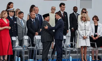 Presiden Prabowo Subianto dan Presiden Prancis Emmanuel Macron
