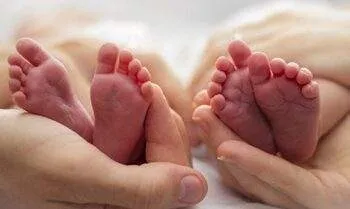ilustrasi bayi kembar