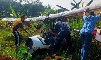 pesawat latih jatuh di ciampea bogor