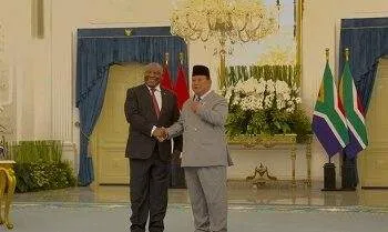 Prabowo Terima Kunjungan Kenegaraan Presiden Afsel Ramaphosa di Istana