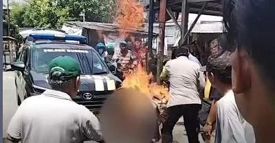 Kondisi Terkini Pencuri Motor yang Diikat dan Dibakar Massa di Surabaya
