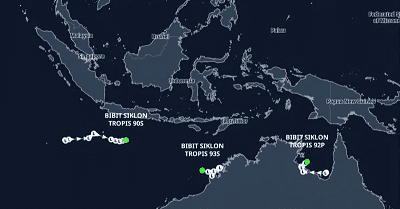 Home 48 BMKG: Bibit Siklon 93S dan 95W Picu Potensi Hujan Lebat