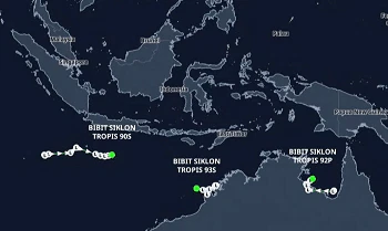 BMKG: Bibit Siklon 93S dan 95W Picu Potensi Hujan Lebat 3 BMKG: Bibit Siklon 93S dan 95W Picu Potensi Hujan Lebat