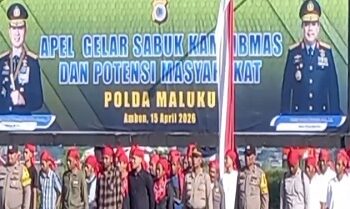 Polda Maluku Gelar Apel Sabuk Kamtibmas, Warga Komitmen Jaga Damai